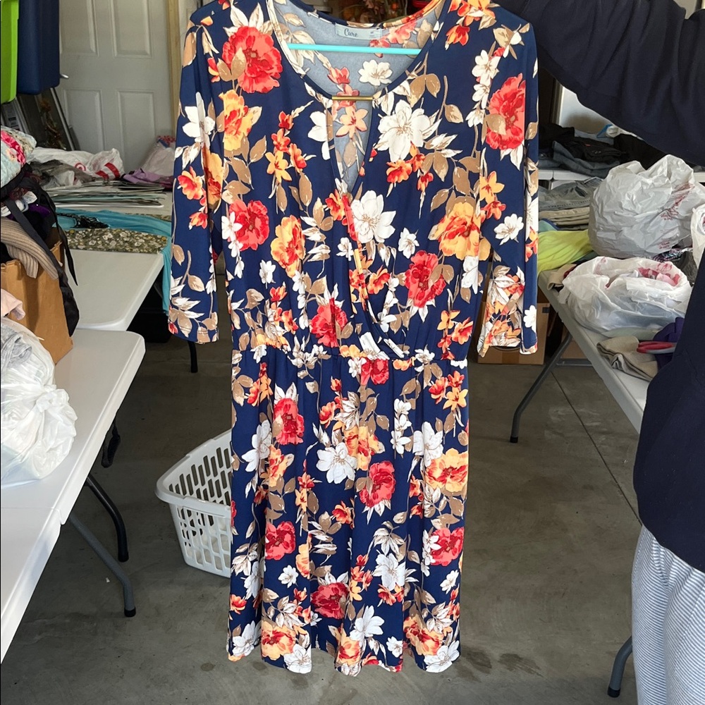 Floral Navy Dress